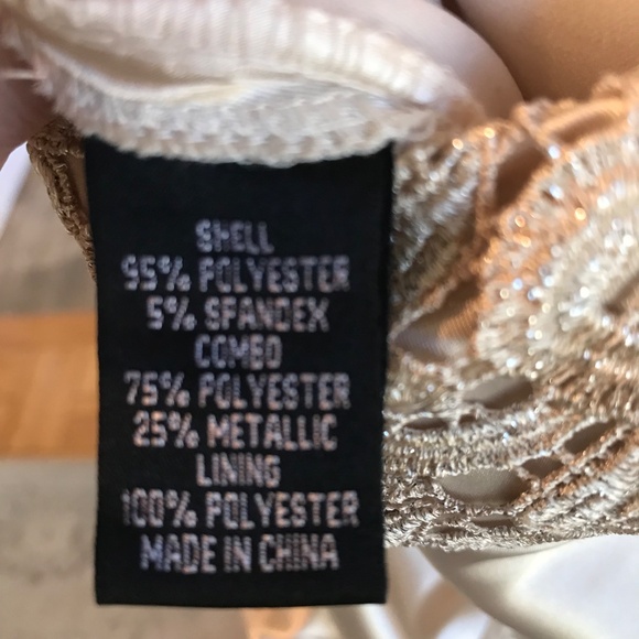 Elegant  Beige Cocktail Dress - Size 6 - Picture 4 of 6